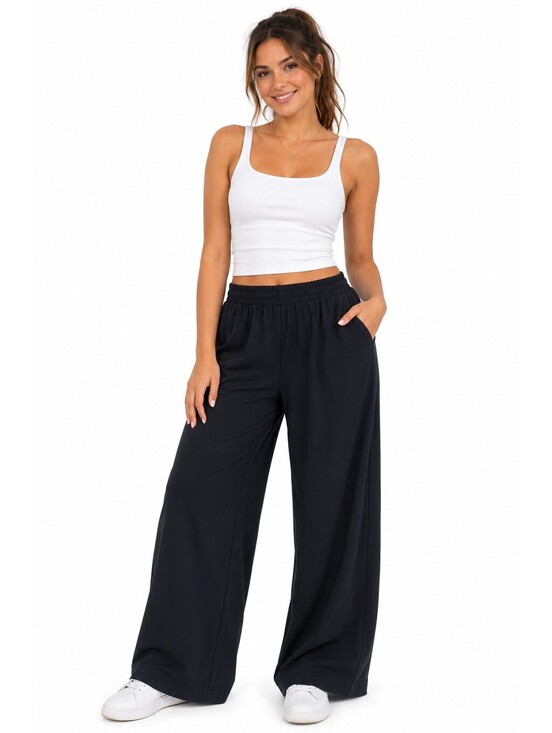 GAP Pants - Gap Women's Small Cotton Black Wide Leg Sweatpants Casual Lounge Cozy Athleisure